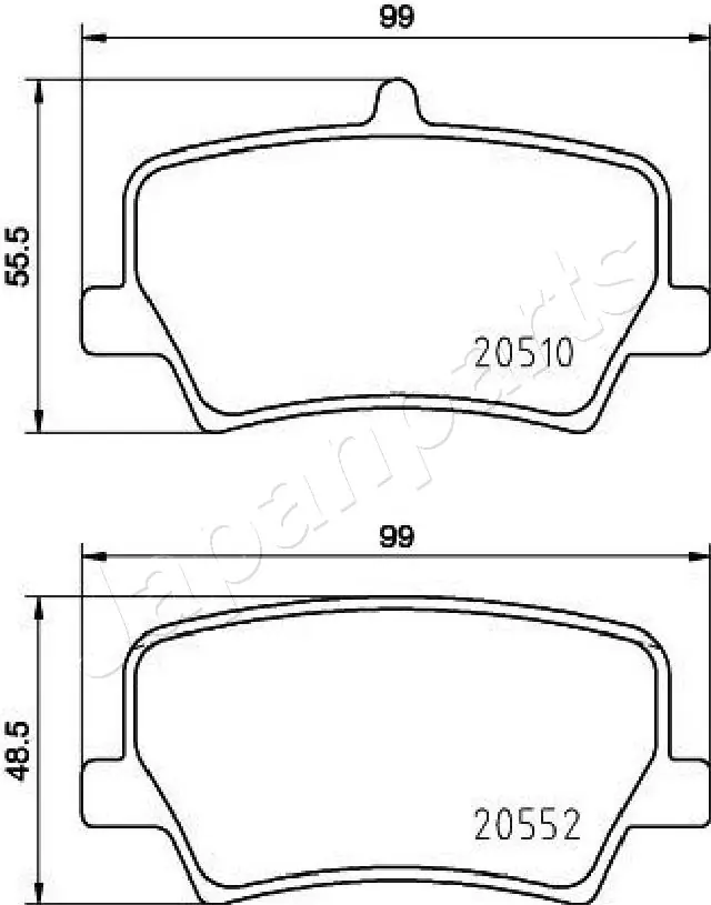 PP0322AF Japan Parts Колодки гальмівні задні, дискові