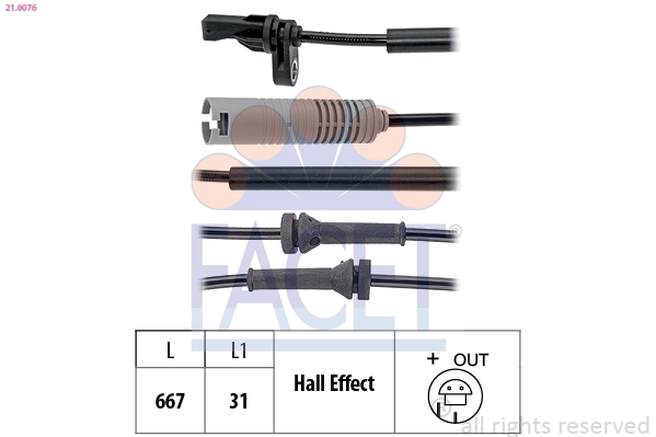 Датчик ABS передній BMW 1 хетчбек (E81) (2006 - 2012) ціна, від 19.01 USD