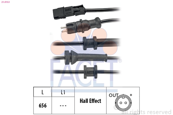 Датчик АБС (ABS) задній MWSS060 Magneti Marelli