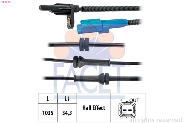 Датчик ABS передній Magneti Marelli MWSS086 ціна, від 14.00 USD