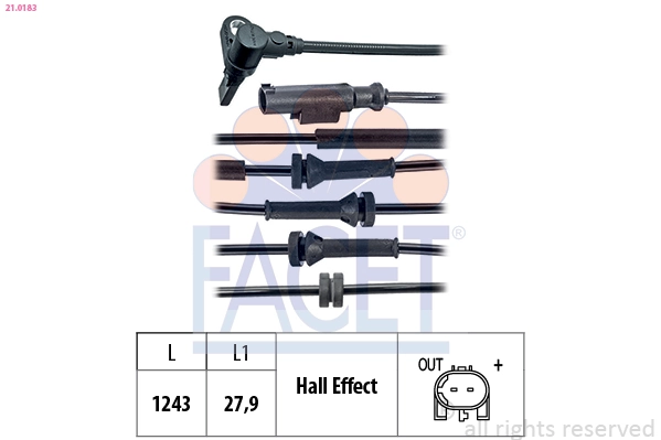 Датчик АБС (ABS) задній Fiat/Alfa/Lancia 52070218 ціна, від 26.04 USD