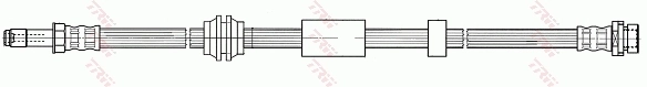 F0352 Ties Гнучка гальмівна трубка передня