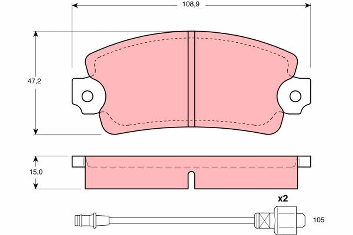 95202880 General Motors Передні гальмівні колодки