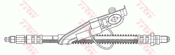 Шланг гальмівний передній, лівий WBH FO205