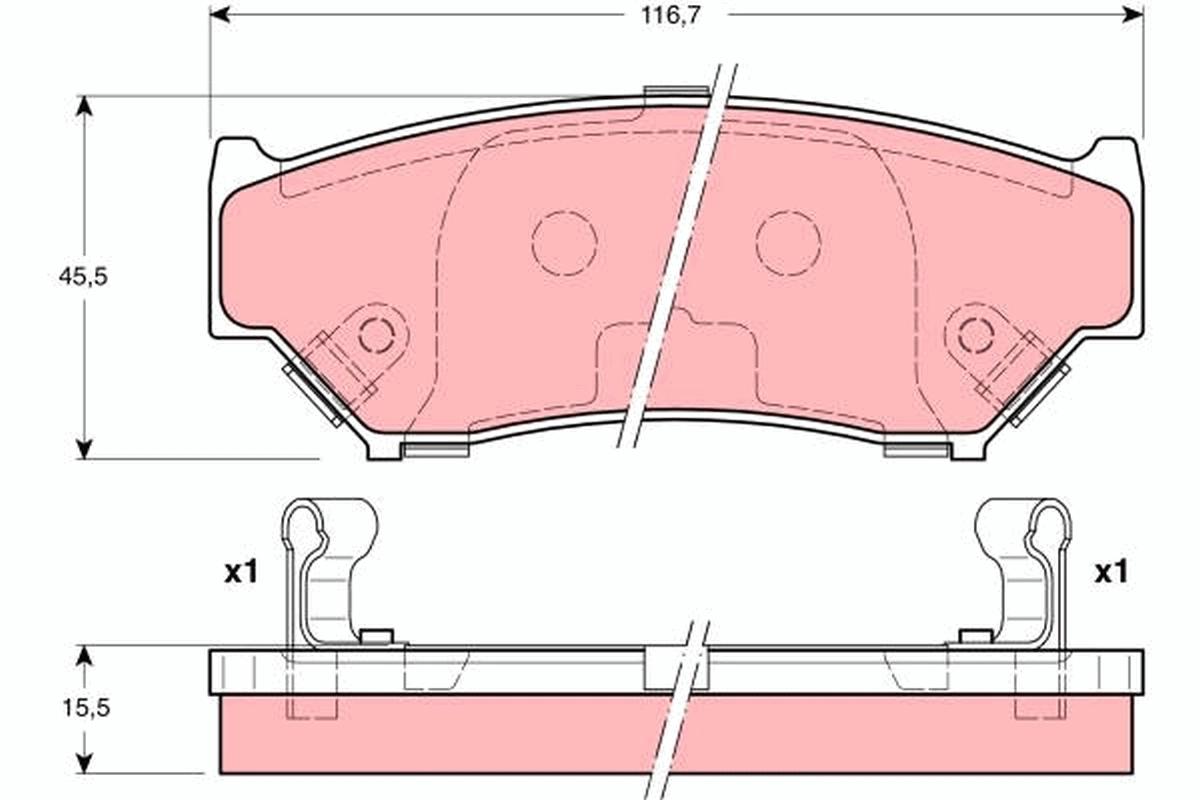 Передні тормозні колодки 1A513323Z Mazda