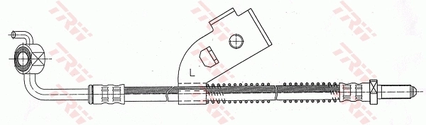 MGA51567 MGA Шланг гальмівний передній, лівий