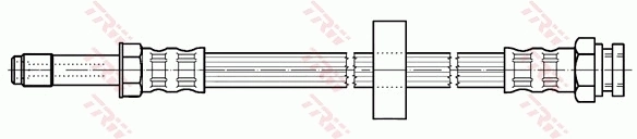 FT4800 K&K Гнучка гальмівна трубка передня
