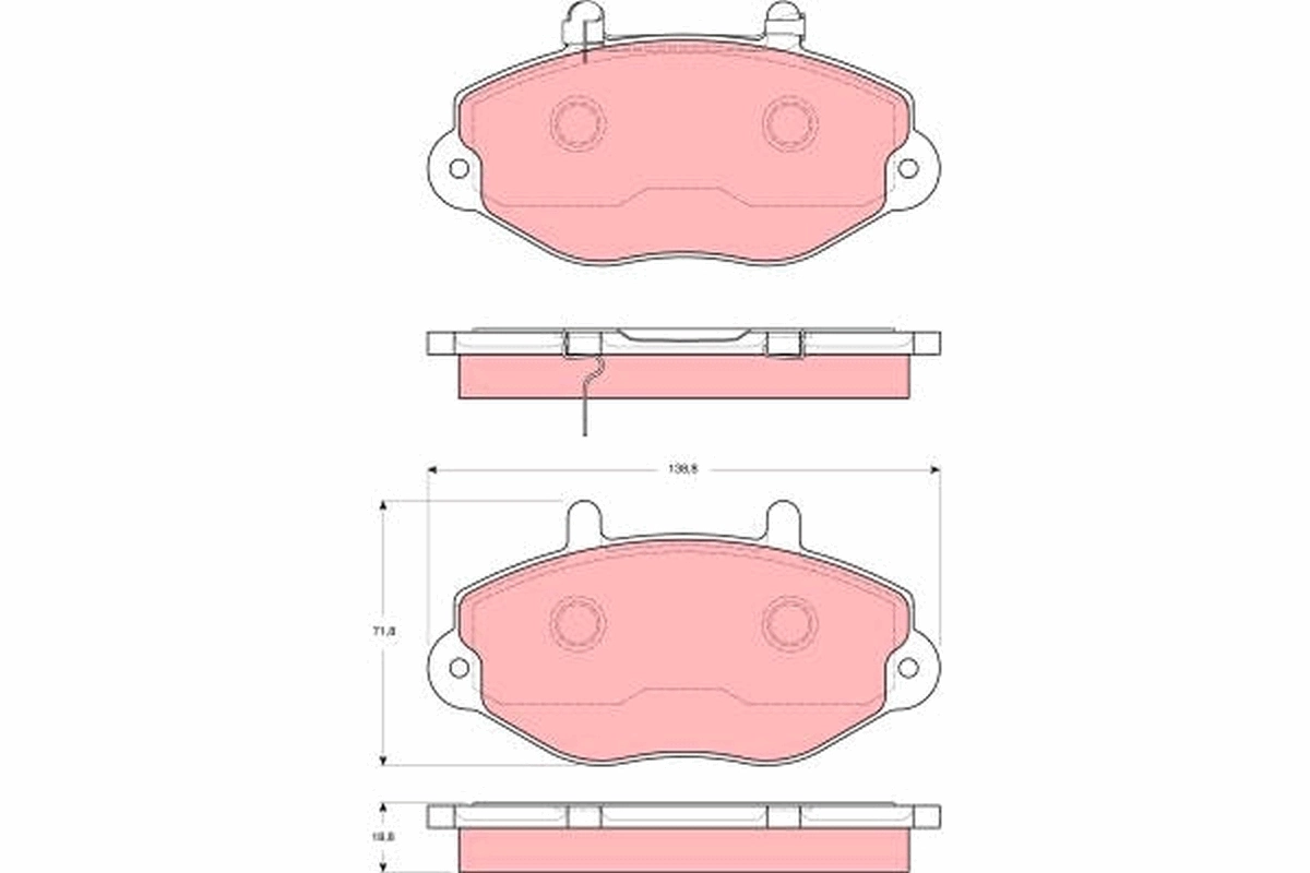 Передні тормозні колодки BF2321 AMP/Paradowscy