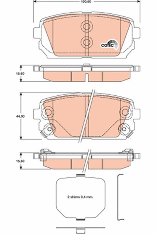 Купити KBPK045 Koreastar Задні колодки