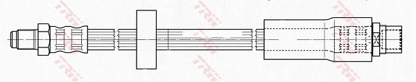 PHB601 TRW Шланг гальмівний задній