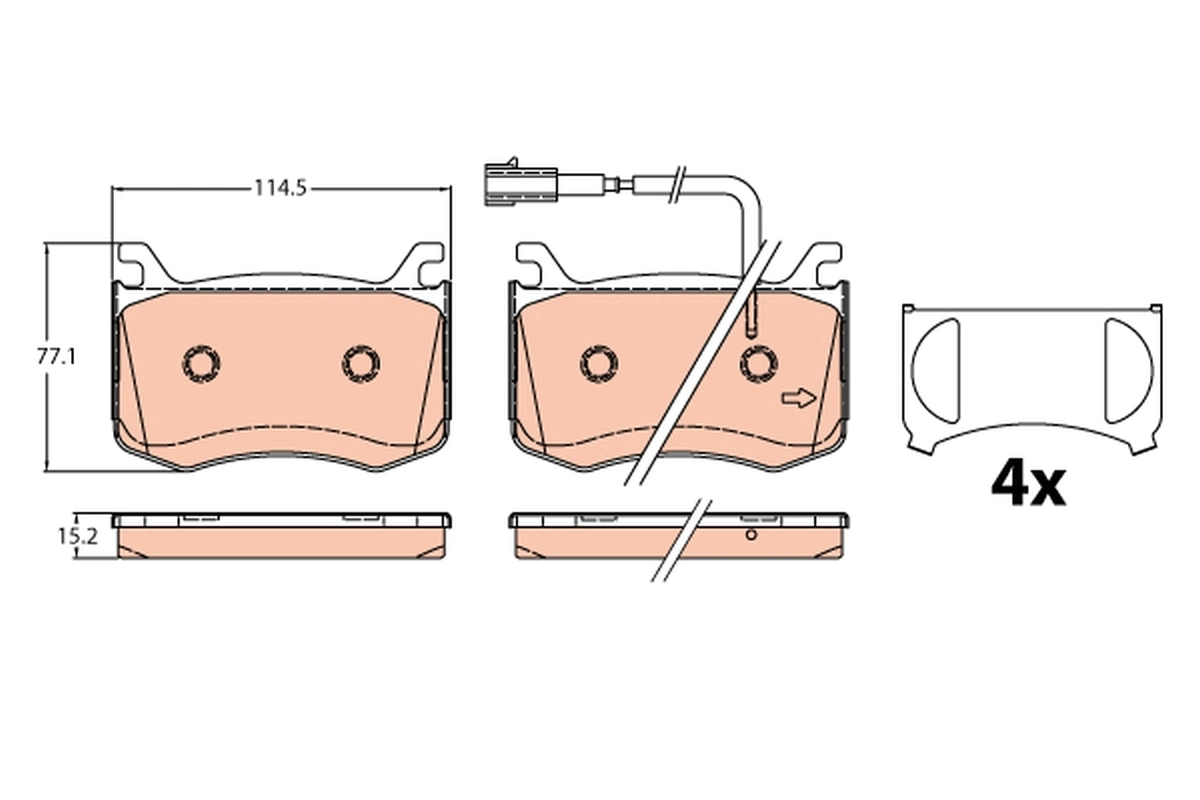 77369149 Fiat/Alfa/Lancia Передні гальмівні колодки