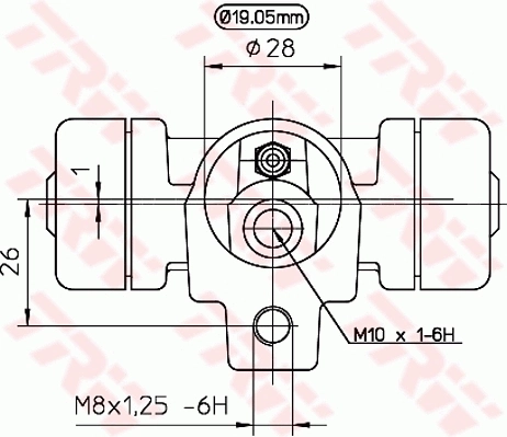 BWD138 TRW Циліндр гальмівний колісний/робітник, задній