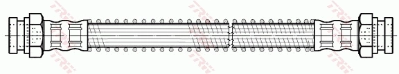 Гнучка гальмівна трубка задня K&K FT2808