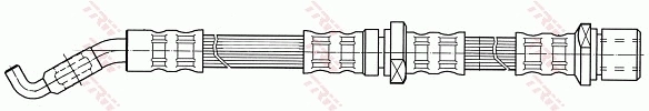 Гнучка гальмівна трубка передня на Subaru Impreza I GC