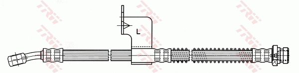PHD619 TRW Шланг гальмівний передній, правий