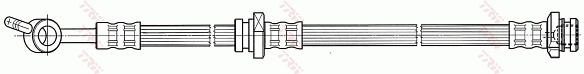 PHD518 TRW Шланг гальмівний передній, правий