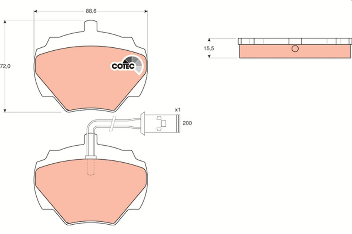 Задні гальмівні колодки SFP500190 Britpart