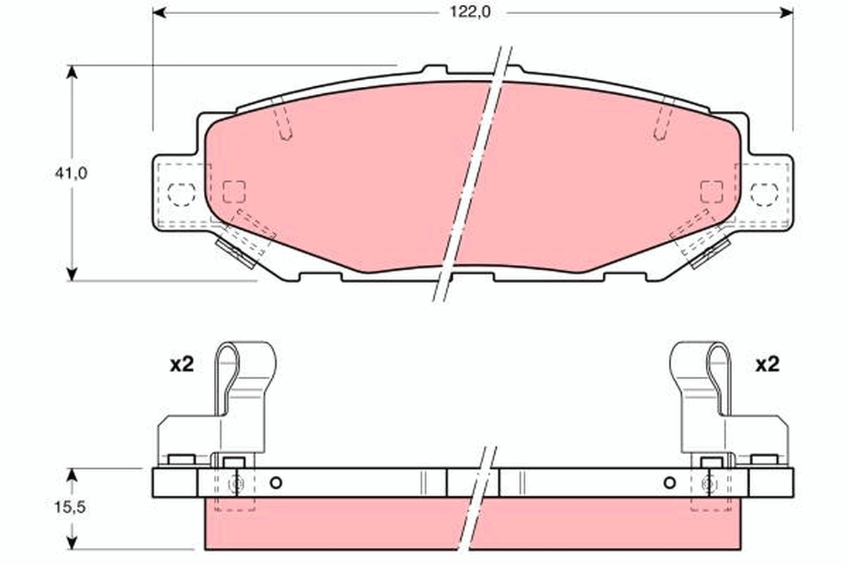 Задні гальмівні колодки Toko cars T2215016LD ціна, від 25.00 USD