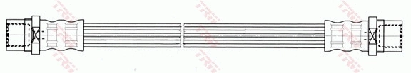 PHA516 TRW Шланг гальмівний задній