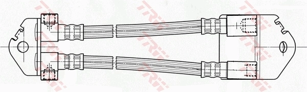 Шланг гальмівний задній F0415 Ties