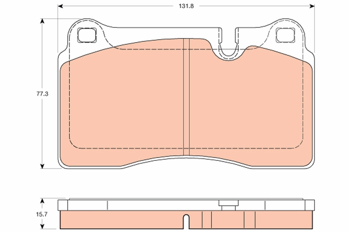 Передні тормозні колодки 7G432D007AA Aston Martin