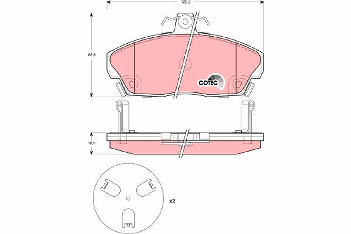 Передні тормозні колодки T2111031 Toko cars