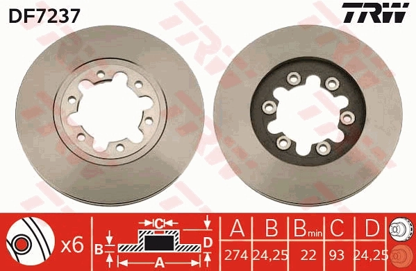 Диск переднього гальма DP Group BS3004 ціна, від 32.20 USD