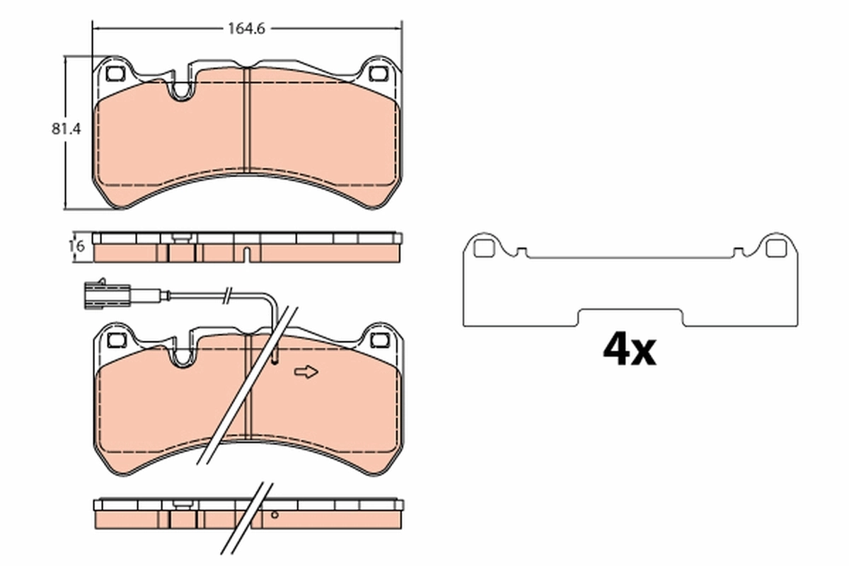 Гальмівні колодки Fiat/Alfa/Lancia 6000629065 ціна, від 66.06 USD
