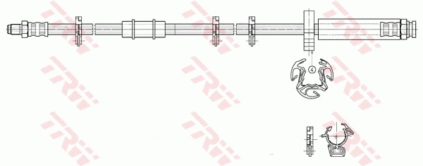 PHB293 TRW Гнучка гальмівна трубка передня