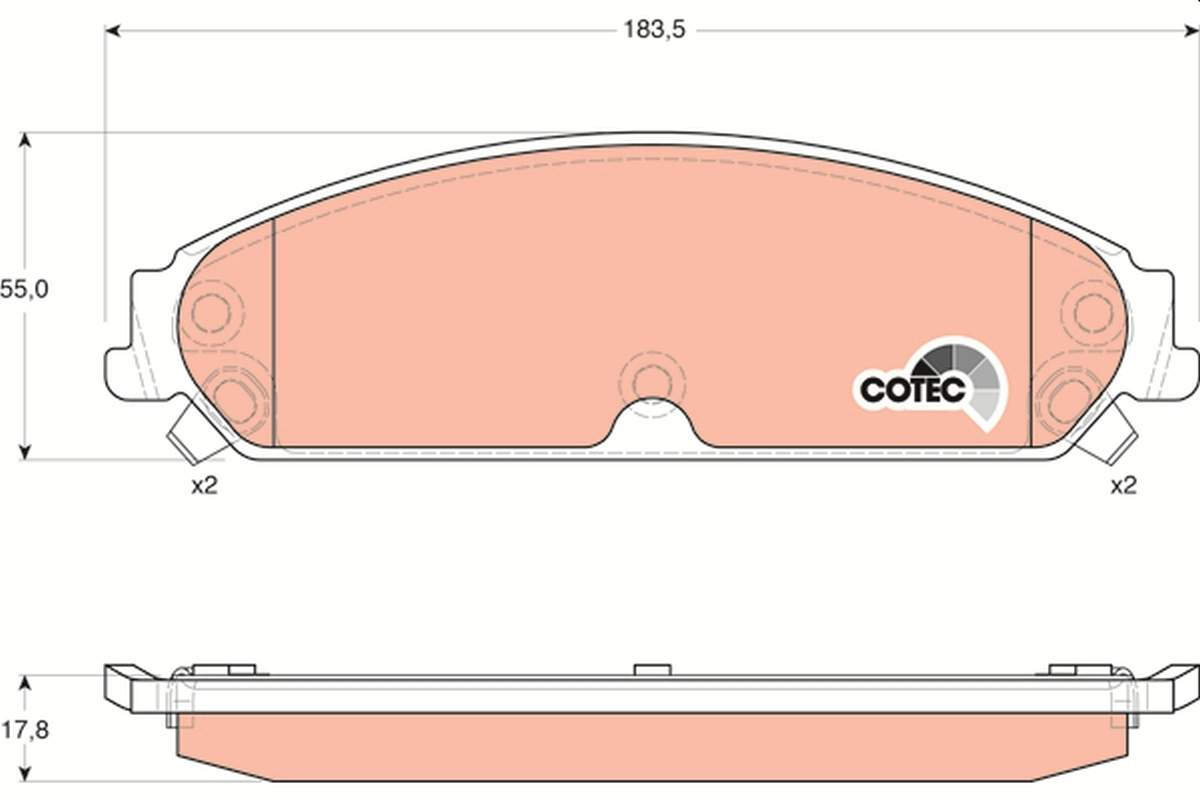Гальмівні колодки CTR GK0096 ціна, від 49.73 USD