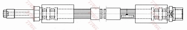 Шланг гальмівний передній Goodrem RM8114