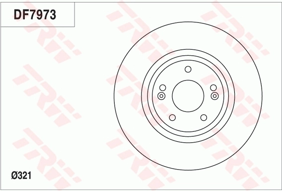 Диск переднього гальма TRW DF7973 ціна, від 66.89 USD
