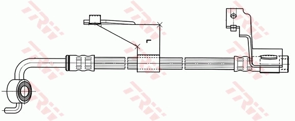 F0337 Ties Шланг гальмівний передній, лівий