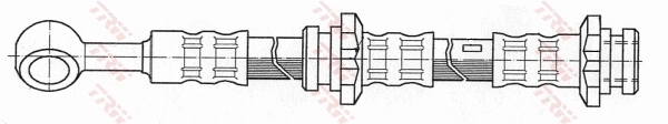 PHD656 TRW Шланг гальмівний передній, лівий