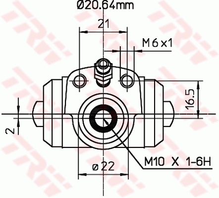 BWF295 TRW Циліндр гальмівний колісний/робітник, задній