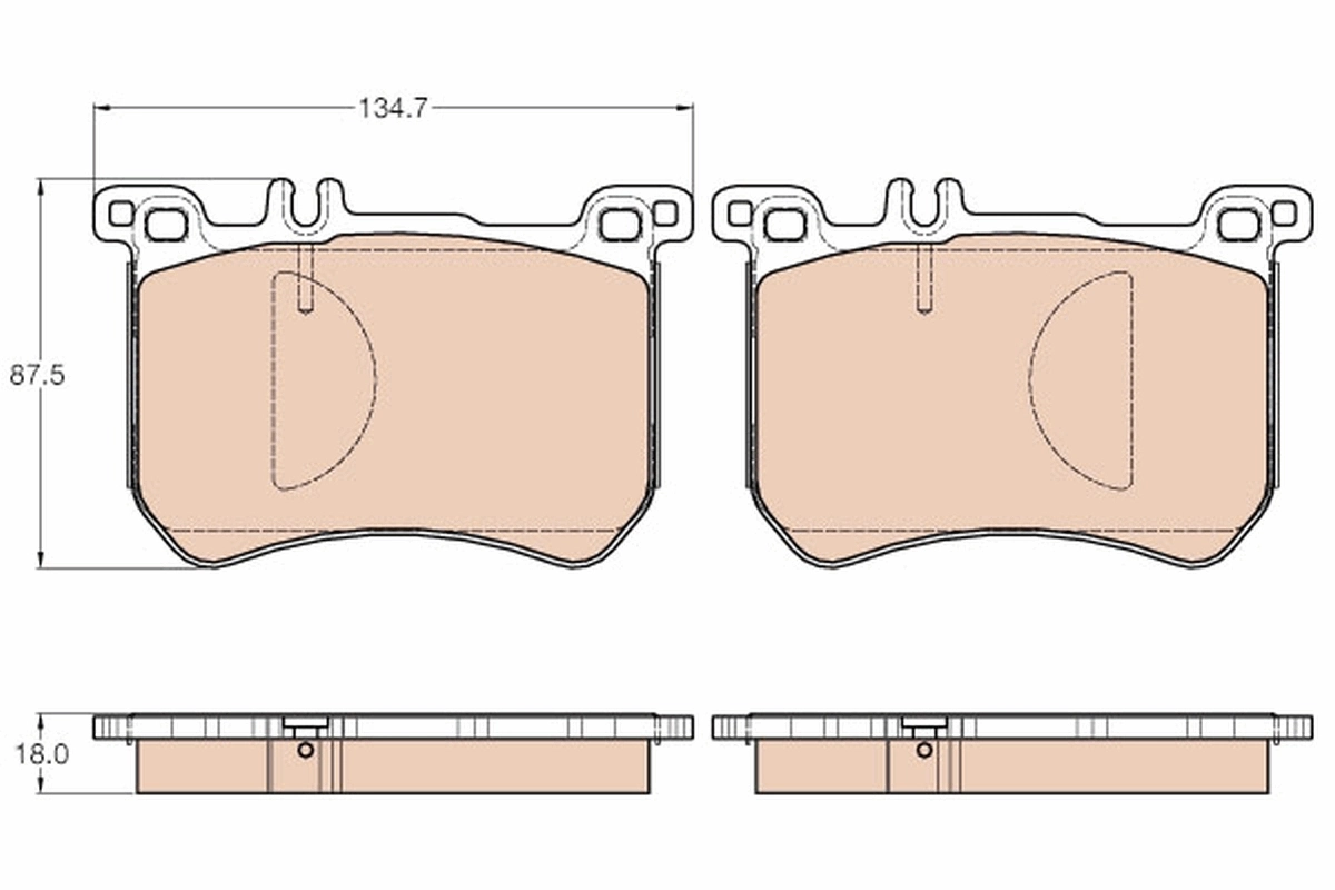 A000420270564 Mercedes Передні гальмівні колодки