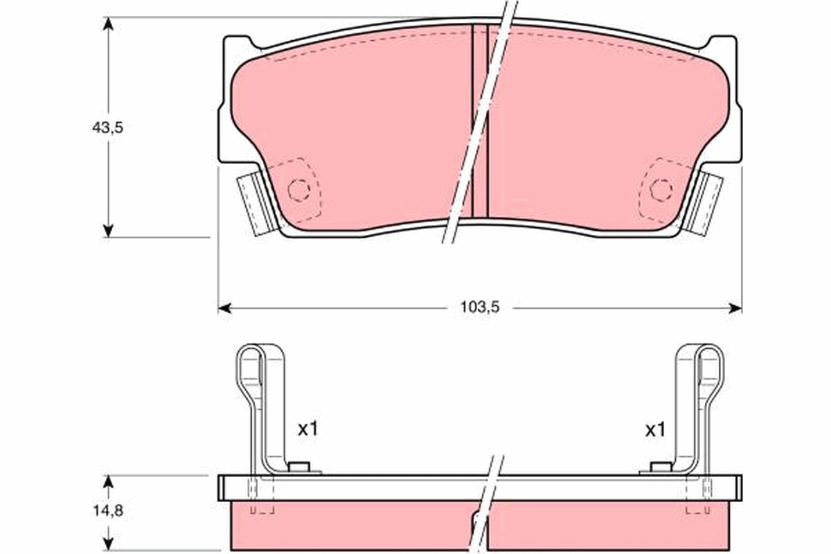 Передні тормозні колодки BF0106 AMP/Paradowscy