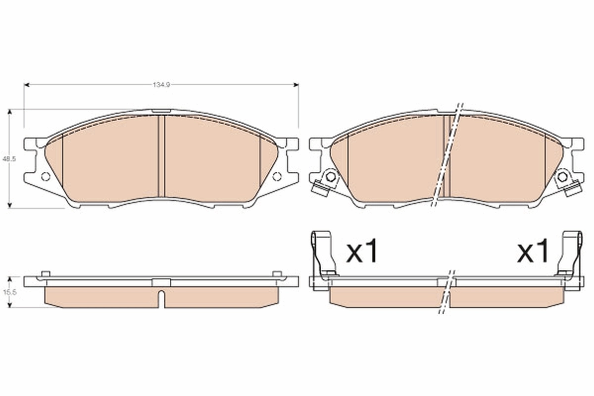 Тормозні колодки Mazda 1N213328Z
