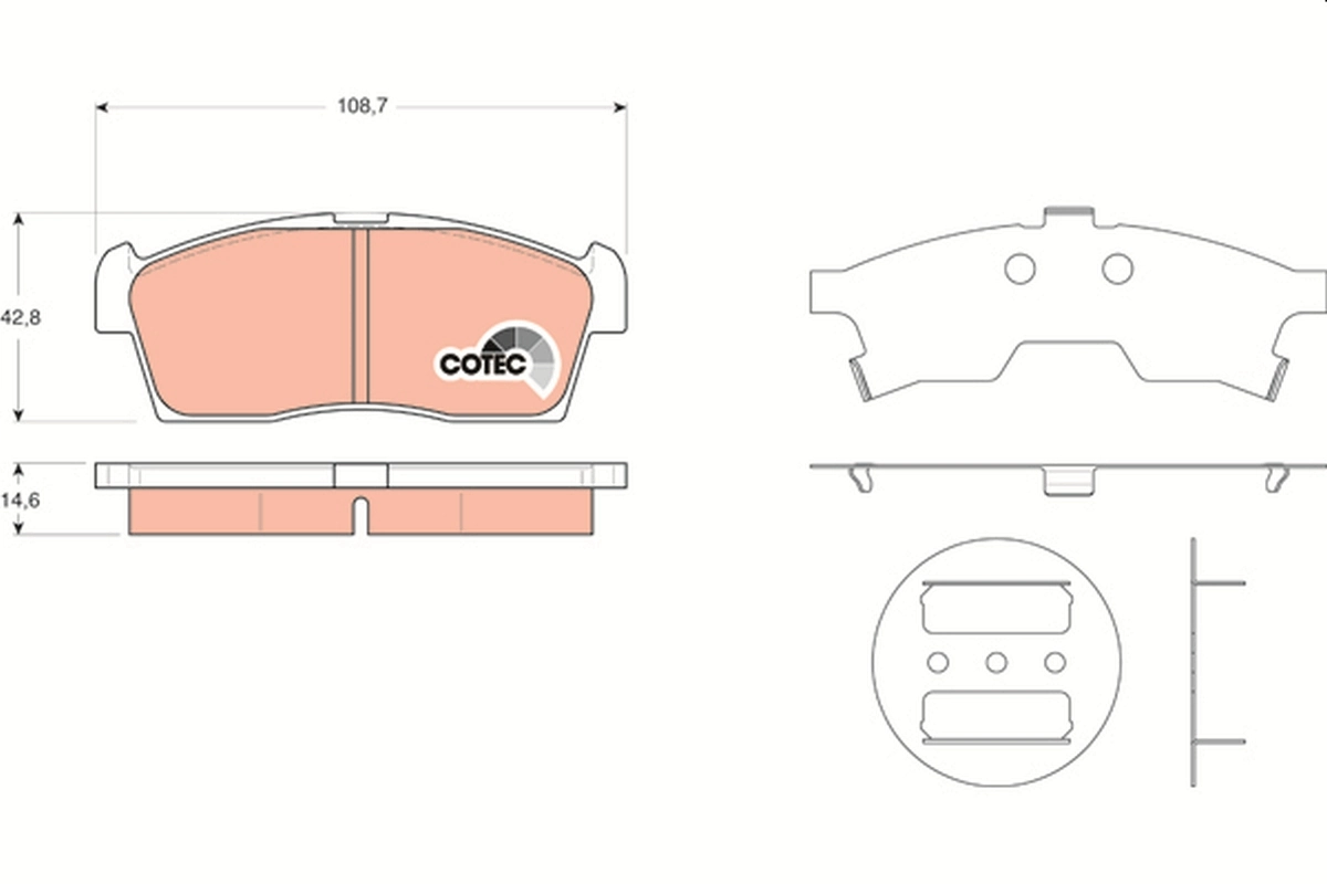 Передні тормозні колодки 4605B215 Chrysler