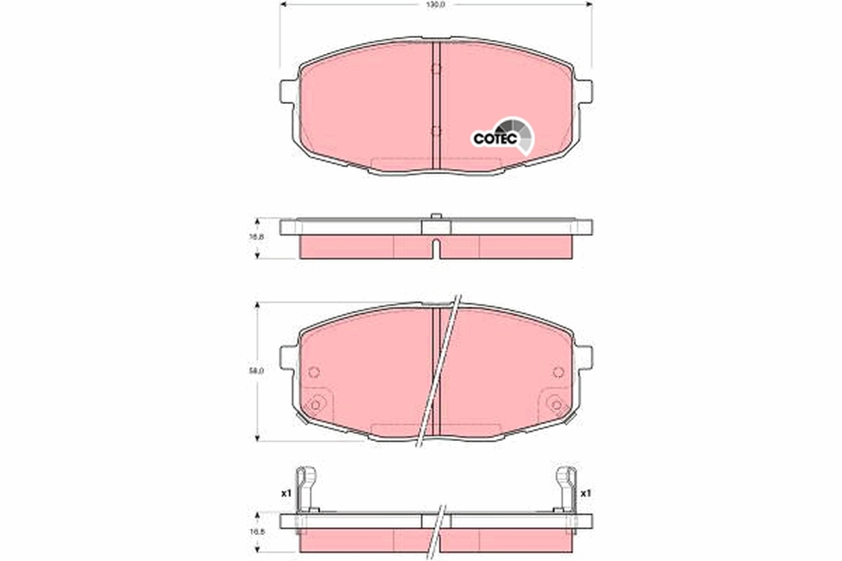 Передні тормозні колодки CK1328LD Lamda