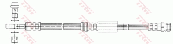 Шланг гальмівний передній TRW PHD1014 ціна, від 8.42 USD