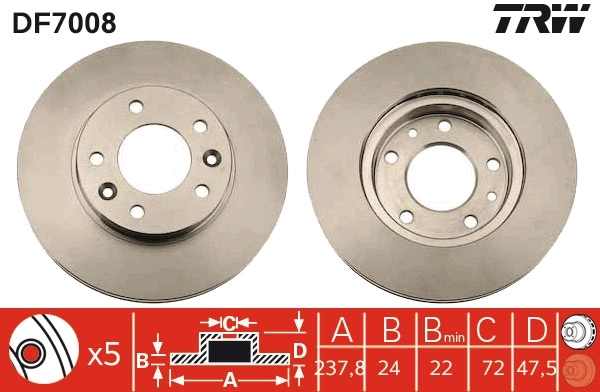 Гальмівні диски передні 986479013 Bosch