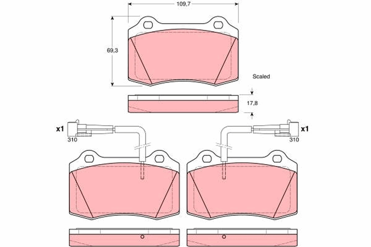 71770978 Fiat/Alfa/Lancia Передні гальмівні колодки