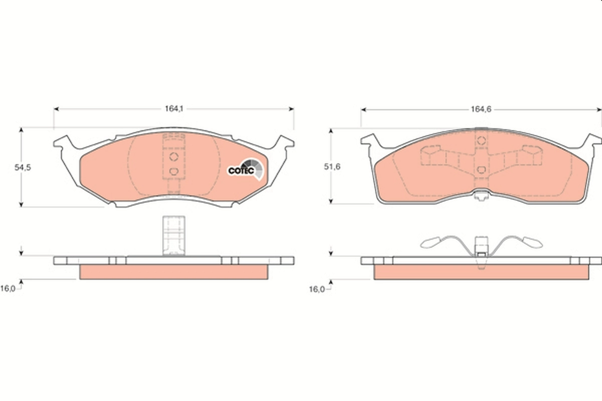  Передні тормозні колодки Chrysler Voyager 