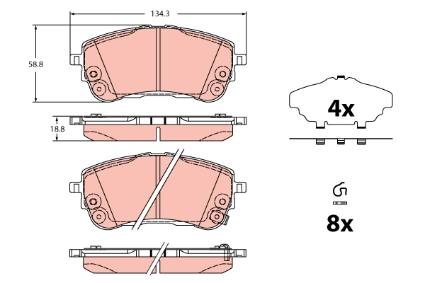 Купити Передні тормозні колодки Toyota Corolla  E21