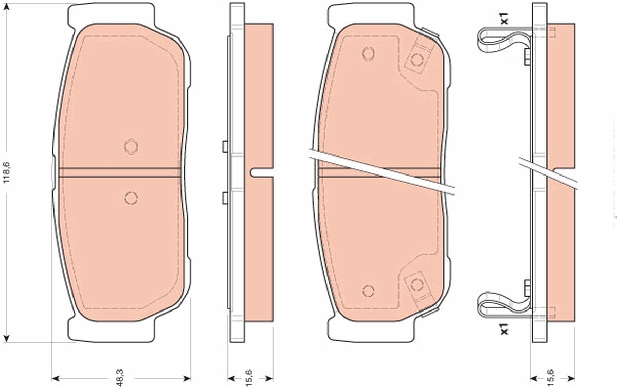 Задні гальмівні колодки 583023EUOO Hyundai/Kia