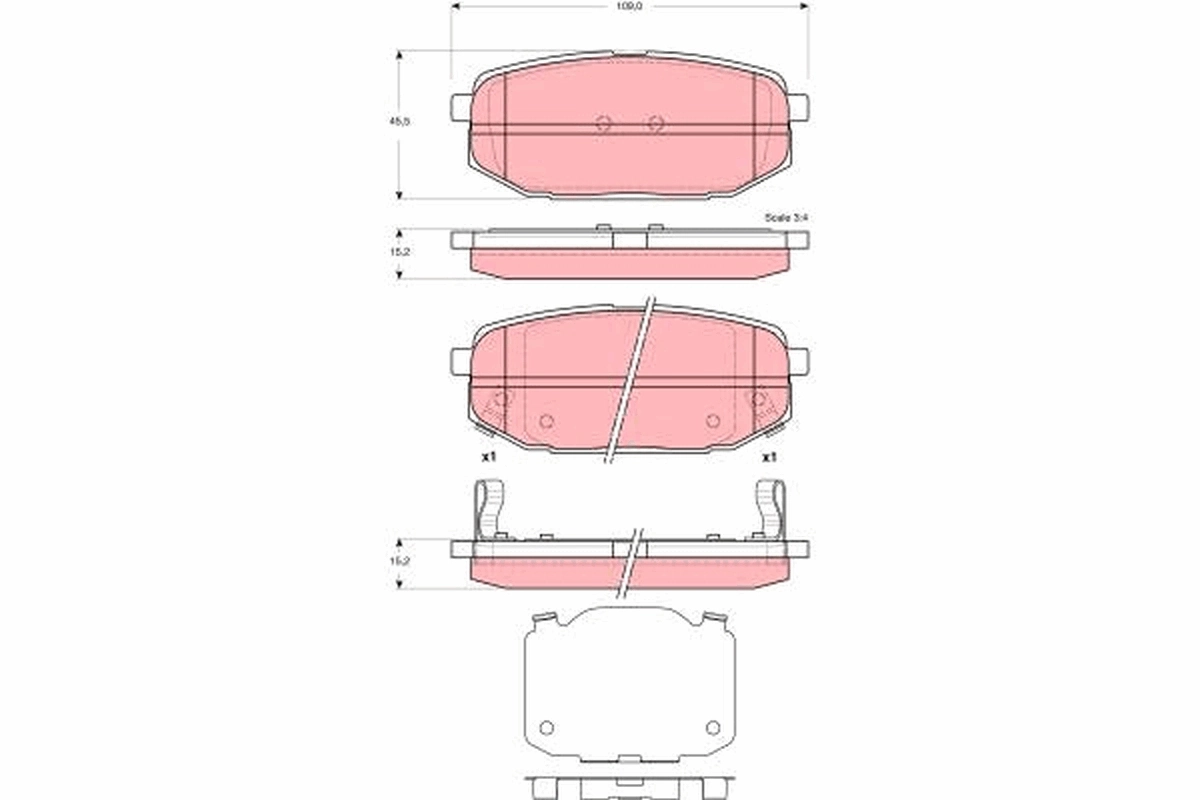 583023BA12 Hyundai/Kia Колодки гальмівні задні, дискові