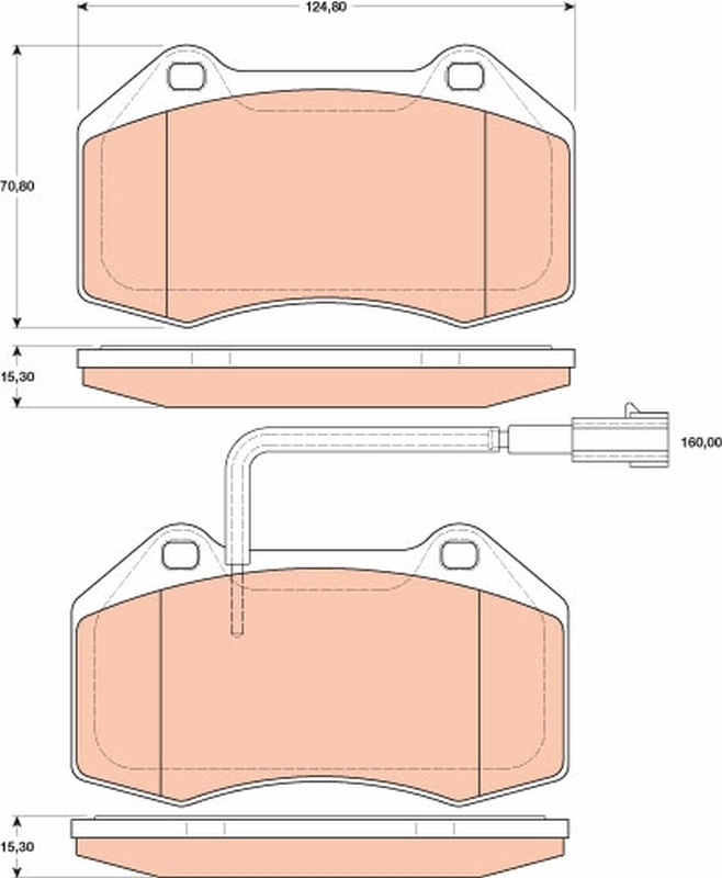 Гальмівні колодки Fiat/Alfa/Lancia 5741889 ціна, від 30.83 USD