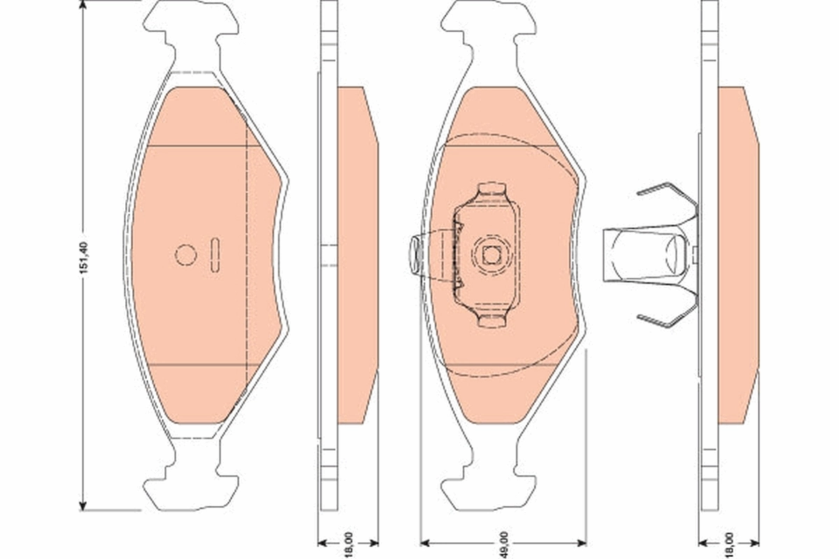 Гальмівні колодки Fiat/Alfa/Lancia 9949124 ціна, від 18.23 USD