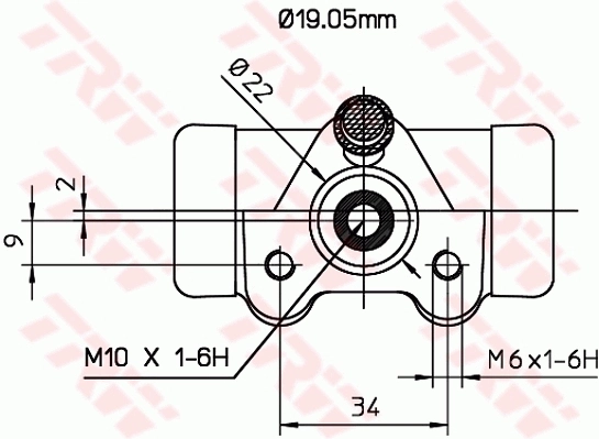 BWD127 TRW Циліндр гальмівний колісний/робітник, задній